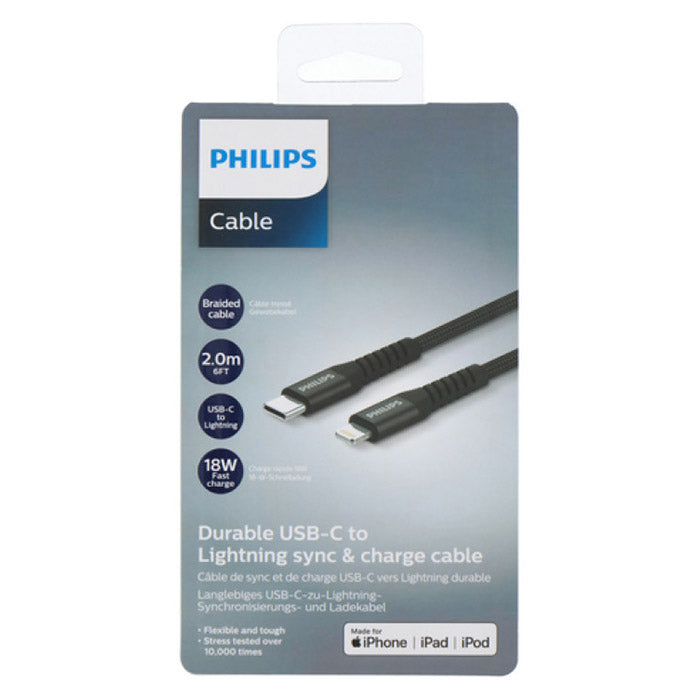 Philips USB-kabel för Apple 2m USB-C till Lightning (2)