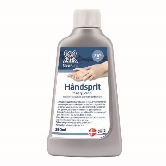 Basta Handsprit med Glycerin 250ml (75%)