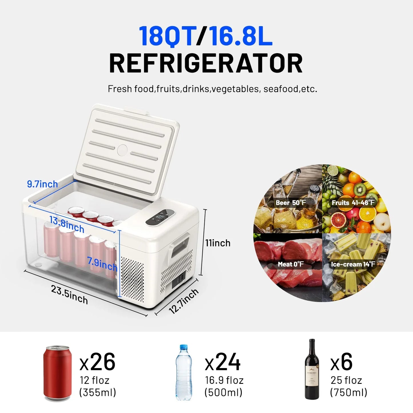 Alpicool S15 kompressor kylbox 16,8 lit. (7)