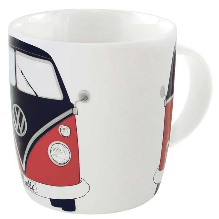 Mugg, VW T1 buss "classic", röd/svart