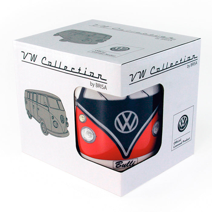 Mugg, VW T1 buss "classic", röd/svart (3)