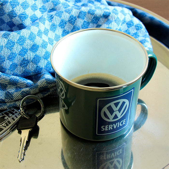 Emaljmugg, VW T1 buss "VW service" (5)