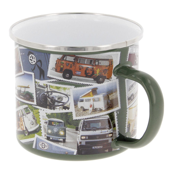 Emaljmugg, VW T1 buss "STAMPS" 500 ml (3)