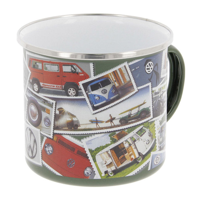 Emaljmugg, VW T1 buss "STAMPS" 500 ml (4)