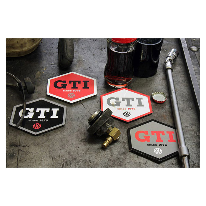 VW GTI flerfärgade glasunderlägg 4 st. (3)