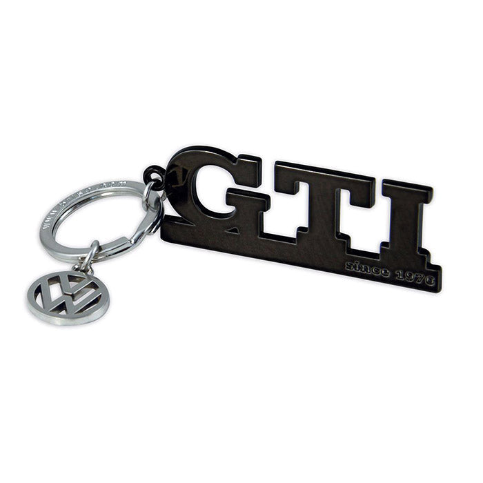 VW GTI nyckelring m. logohänge, svart