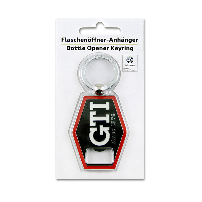 VW GTI nyckelring sexkantig m. flasköppnare, svart (2)