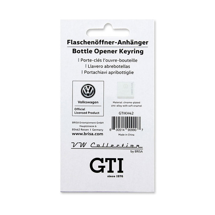 VW GTI nyckelring sexkantig m. flasköppnare, svart (3)