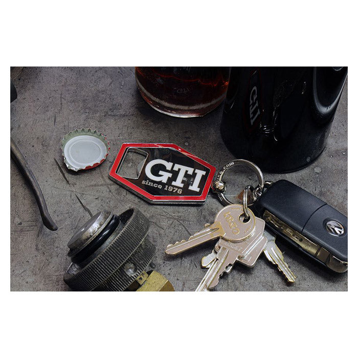 VW GTI nyckelring sexkantig m. flasköppnare, svart (4)