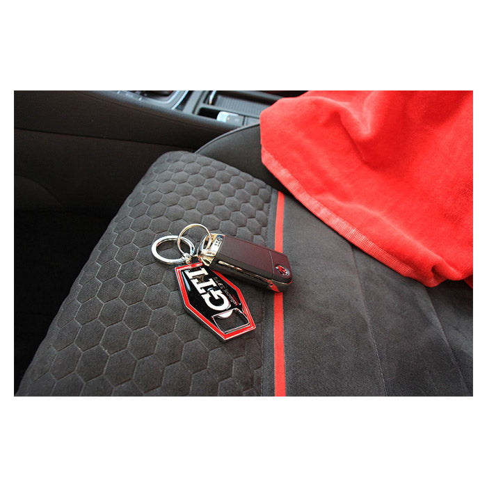 VW GTI nyckelring sexkantig m. flasköppnare, svart (5)