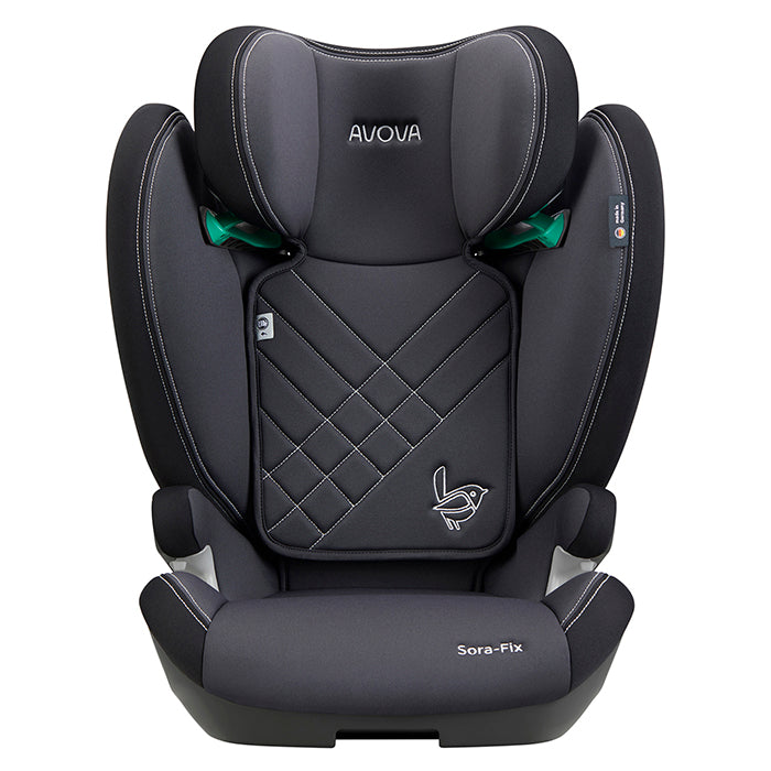 Avova Sora-Fix Bilbarnstol R129 100-150cm Grå/svart (4)