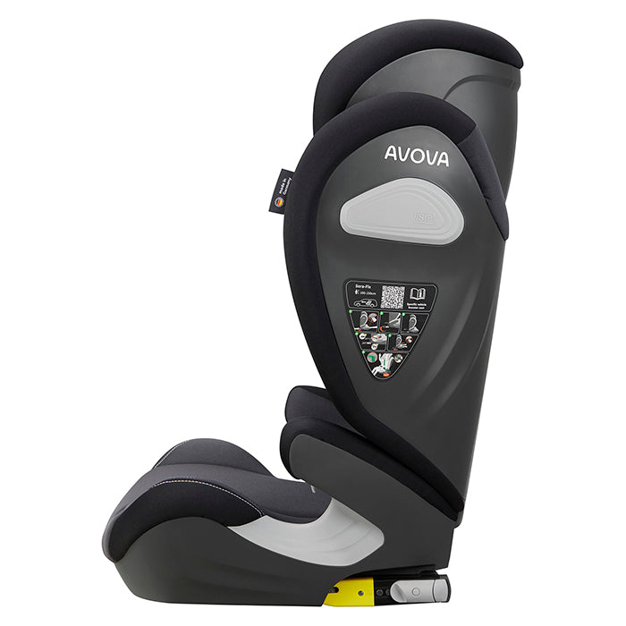 Avova Sora-Fix Bilbarnstol R129 100-150cm Grå/svart (6)