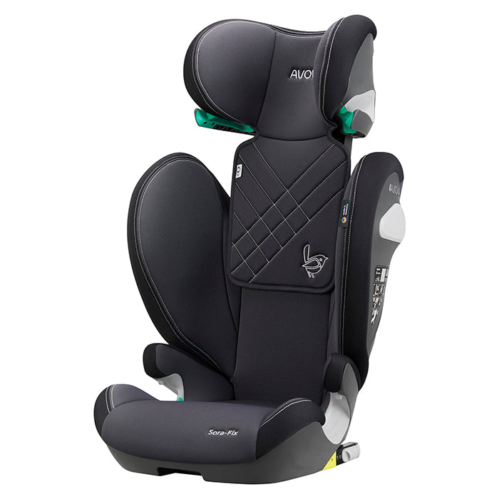 Avova Sora-Fix Bilbarnstol R129 100-150cm Grå/svart (9)
