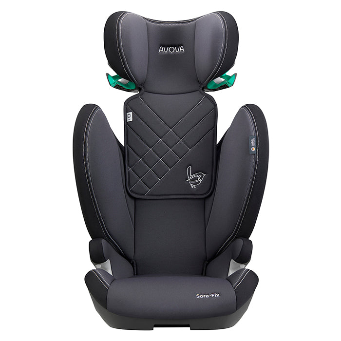 Avova Sora-Fix Bilbarnstol R129 100-150cm Grå/svart (2)