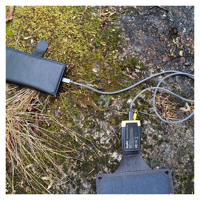 Aqiila SunBird P21 Hopfällbar Solcellsladdare 20W (9)