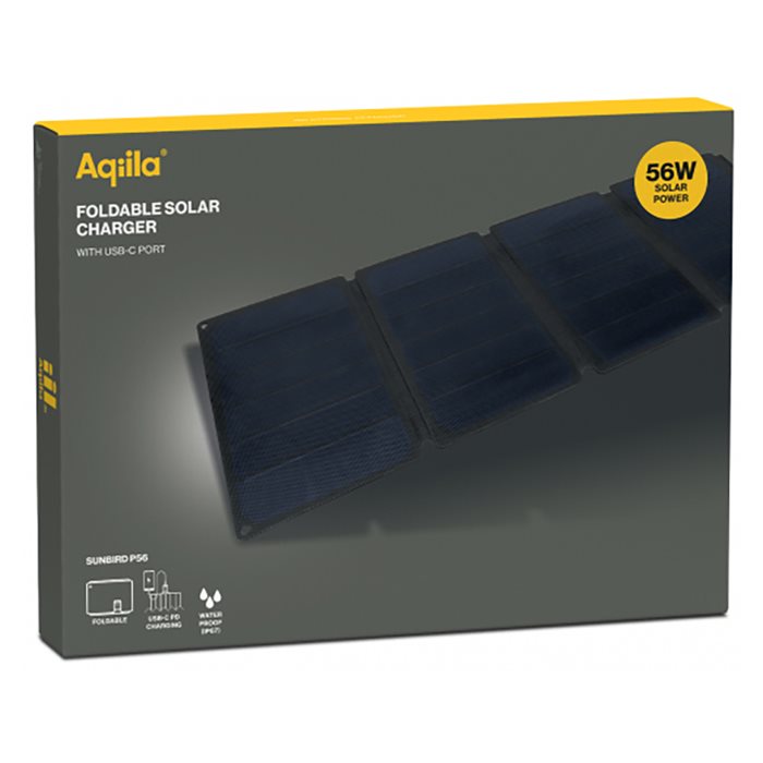 Aqiila SunBird P56 Hopfällbar Solcellsladdare 45W (4)