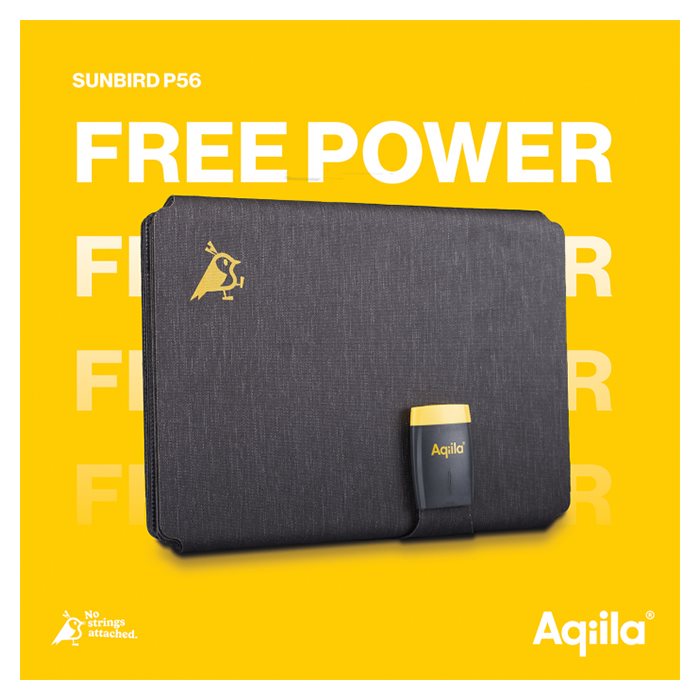 Aqiila SunBird P56 Hopfällbar Solcellsladdare 45W (5)