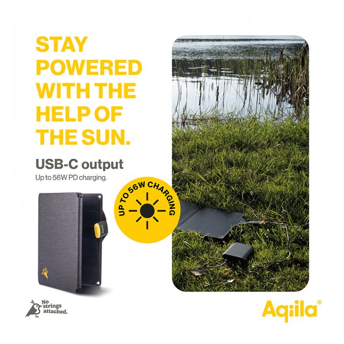 Aqiila SunBird P56 Hopfällbar Solcellsladdare 45W (6)
