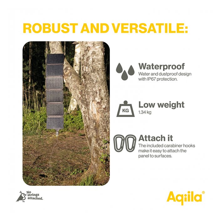 Aqiila SunBird P56 Hopfällbar Solcellsladdare 45W (7)
