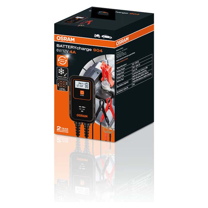 Osram Batteriladdare 4A, 1,5m kabel (8)
