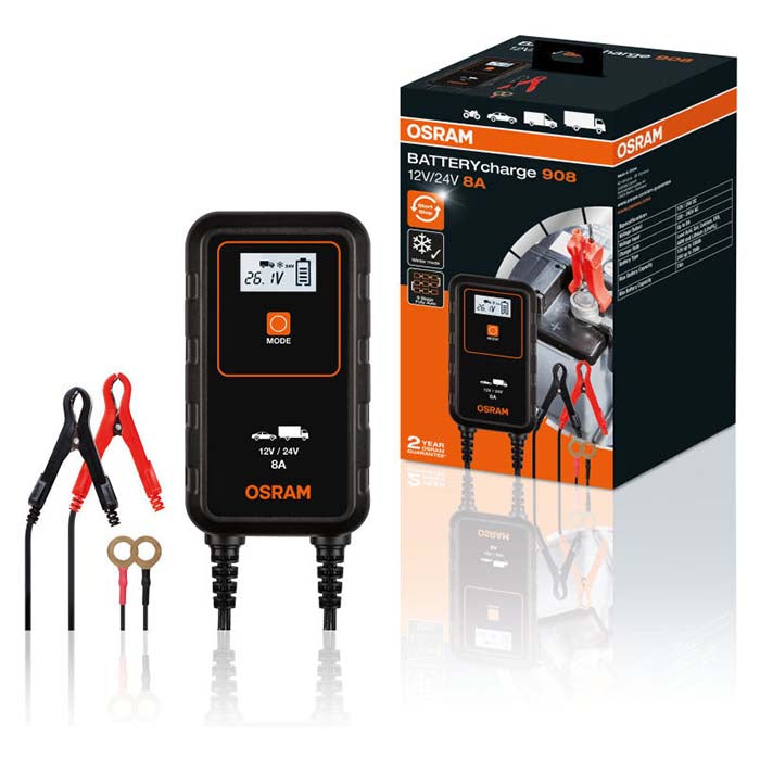 Osram Batteriladdare 8A, 1,5m kabel (6)