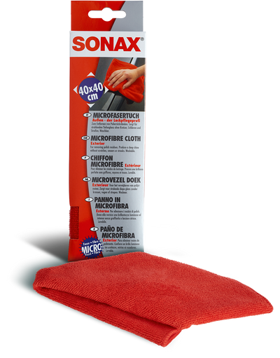 SONAX Mikrofiberduk Exteriör Röd