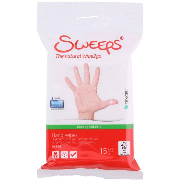 Sweeps Rengöringsservetter för Händer - 15 st.