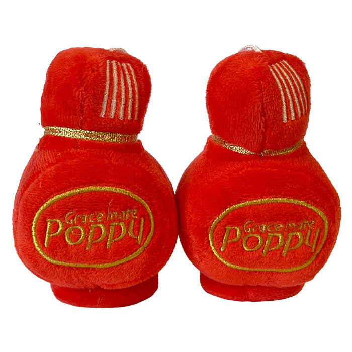 Poppy Plush röd 8x7cm. 2 st.