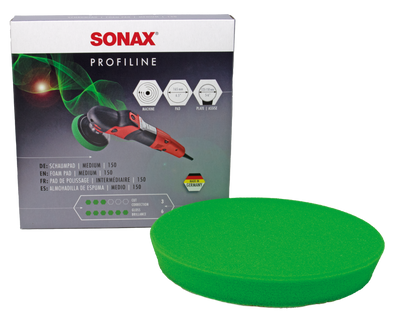 SONAX Polerrondell Grön - Medium (125/150 mm / 165 mm)