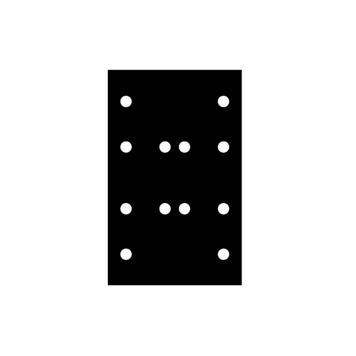 Rupes Slippapper - HQ400 film abrasive 80x130 mm 12 hål P180, 100 st (2)