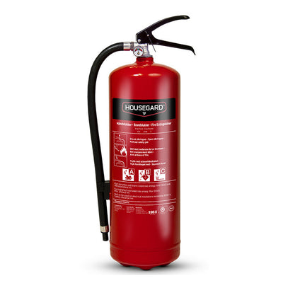 Housegard brandsläckare, pulver, 6 kg.