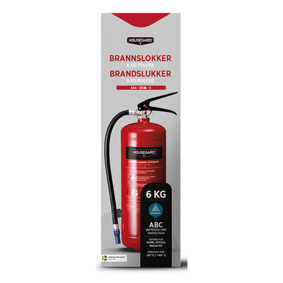 Housegard brandsläckare, pulver, 6 kg. (2)
