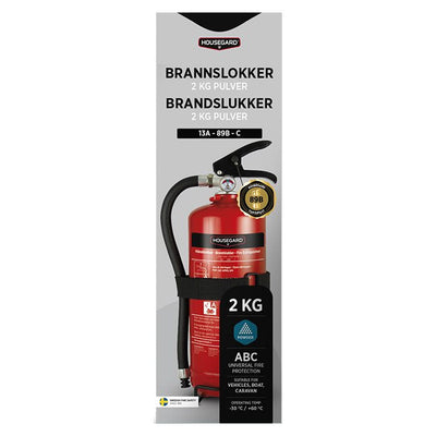 Housegard brandsläckare pulver 2 kg. med fäste (2)