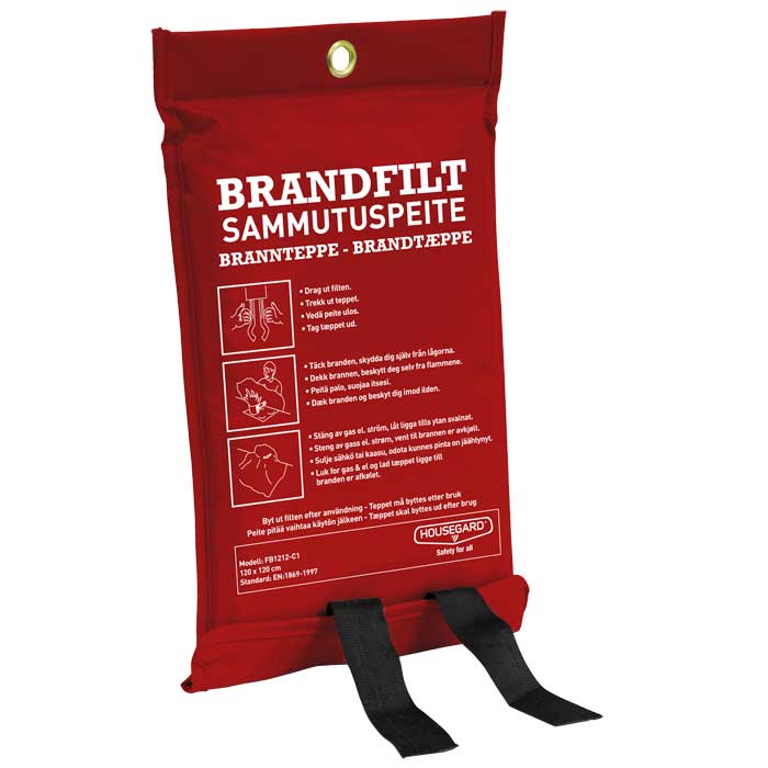 Brandfilt 120x120 cm Housegard 1 st - max 550 grader
