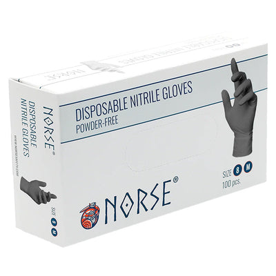 NORSE Black nitrilengångshandskar 4,5g stl. 8 (2)