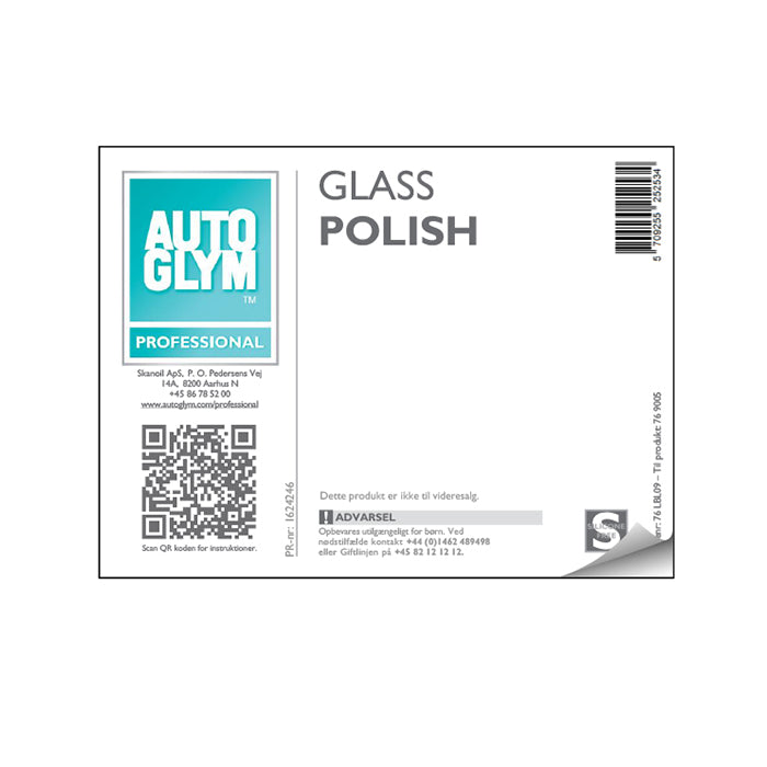 Etikett Autoglym Glass Cleaner Polish