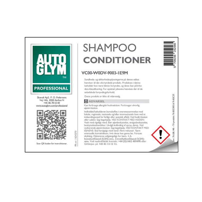 Etikett Autoglym Shampoo Conditioner No. 14B