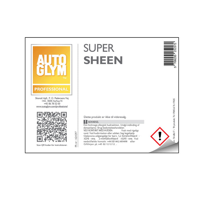 Etikett Autoglym Super Sheen