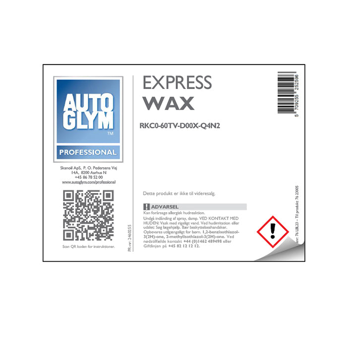 Etikett Autoglym Express Wax