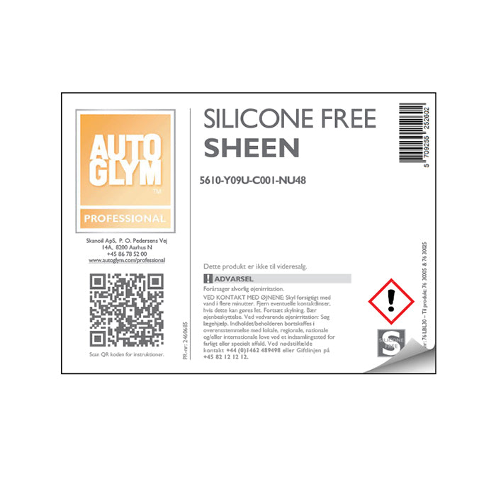 Etikett Autoglym Silicone Free Sheen