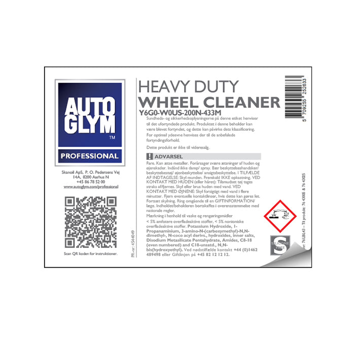 Etikett Autoglym Heavy Duty Acid Free Wheel Cleaner