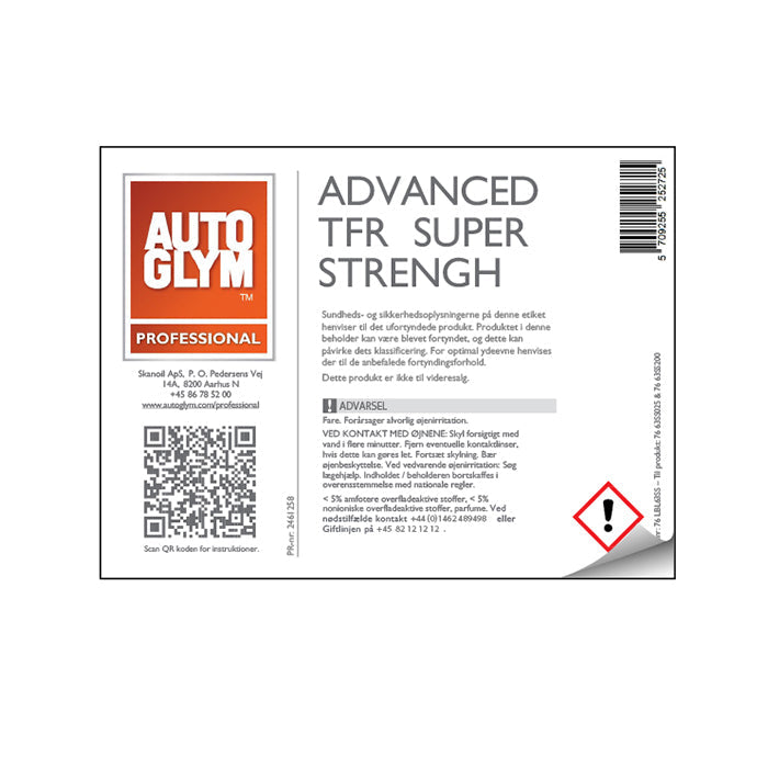 Etikett Autoglym Advanced TFR SuperStrength