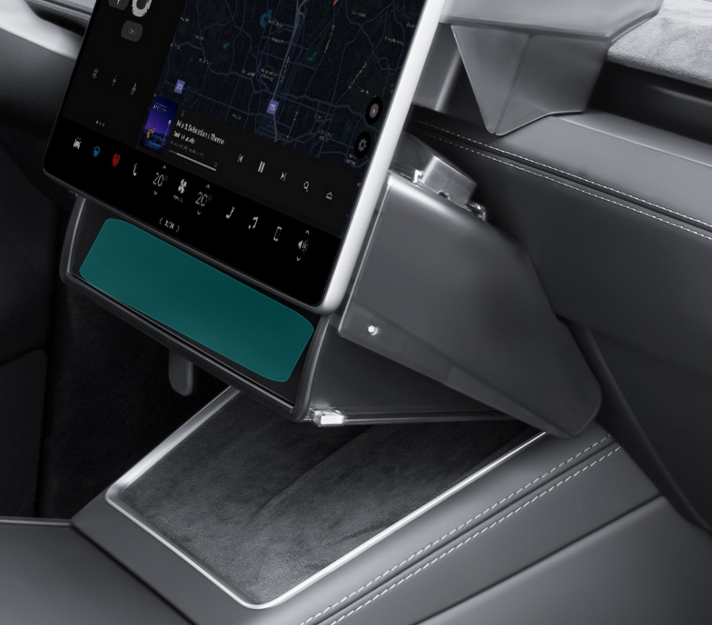 Förvaringsbricka under skärmen: Tesla Model 3 Highland & Model Y Juniper (7)