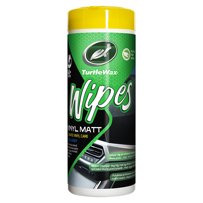 Turtle Wipes Vinyl Mat Tube 40 st Vinylrengöring servetter