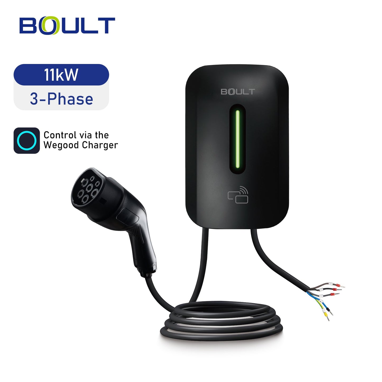 Boult WP04 Wallbox – 11kW (3-fas) | Matt svart - FÖRBESTÄLLNING (ETA 15/4)