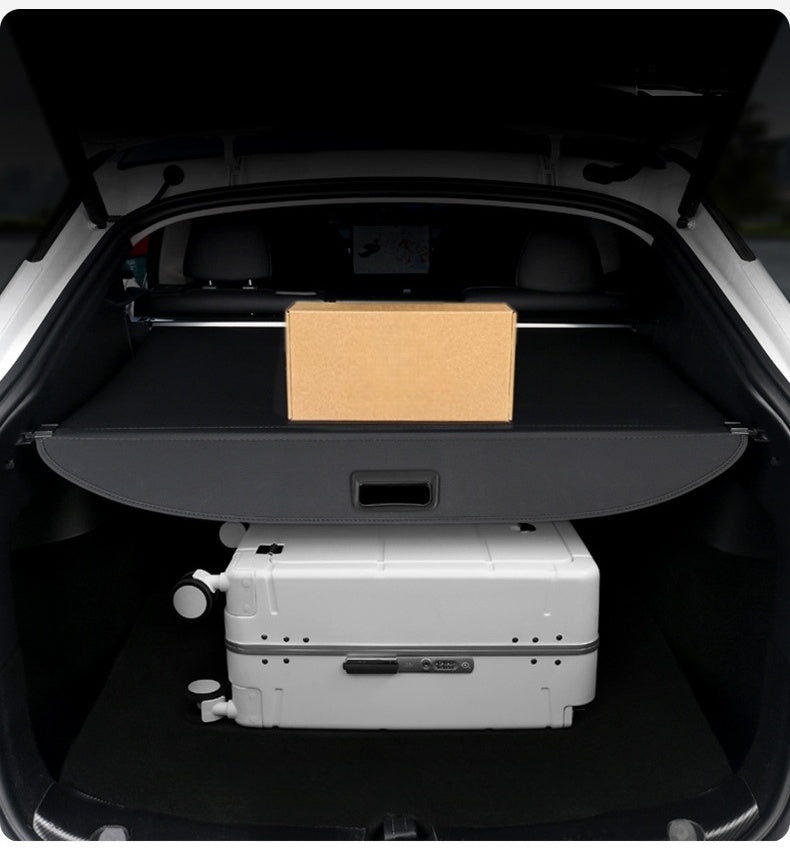 Premium Hatthylla till Tesla Model Y (2020-2024): Bagageutrymmesskydd (4)
