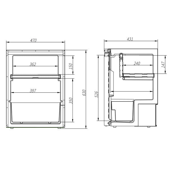 Alpicool CR65xS 2-zons kompressorkyl (58,7L)