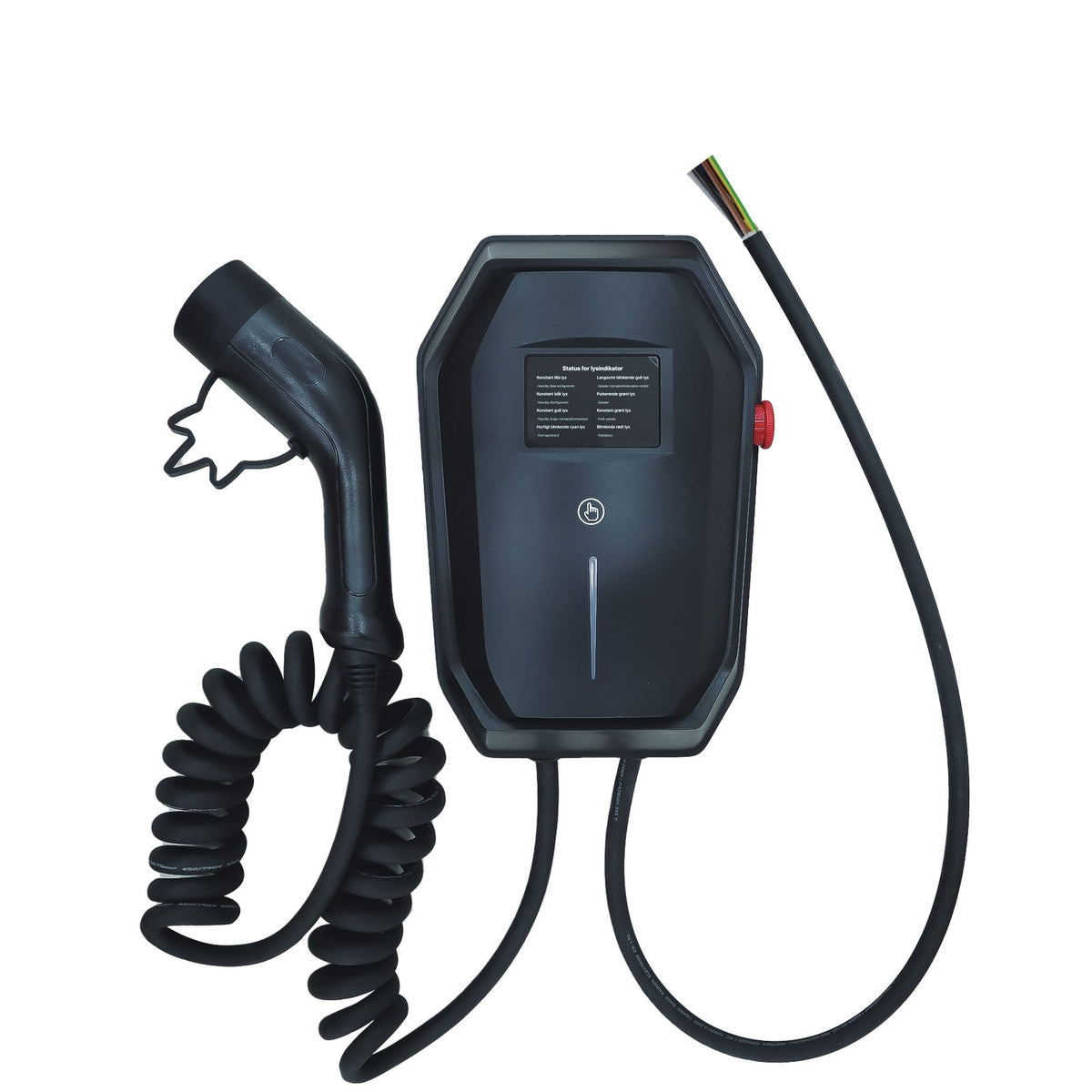 Chargr laddbox till elbil 11 kW med 5 meter spiralkabel och Typ 2-kontakt
