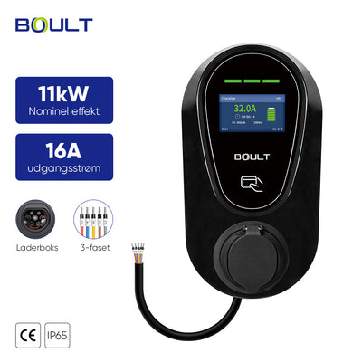 Boult DP05 laddbox 11 kW med Typ 2-uttag, 16 A och 3-fasanslutning