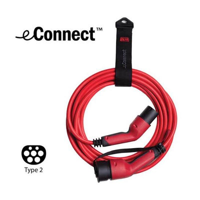 eConnect ladekabel MODE3 – T2, 5m, 3 - faset 20A - GreenGoing